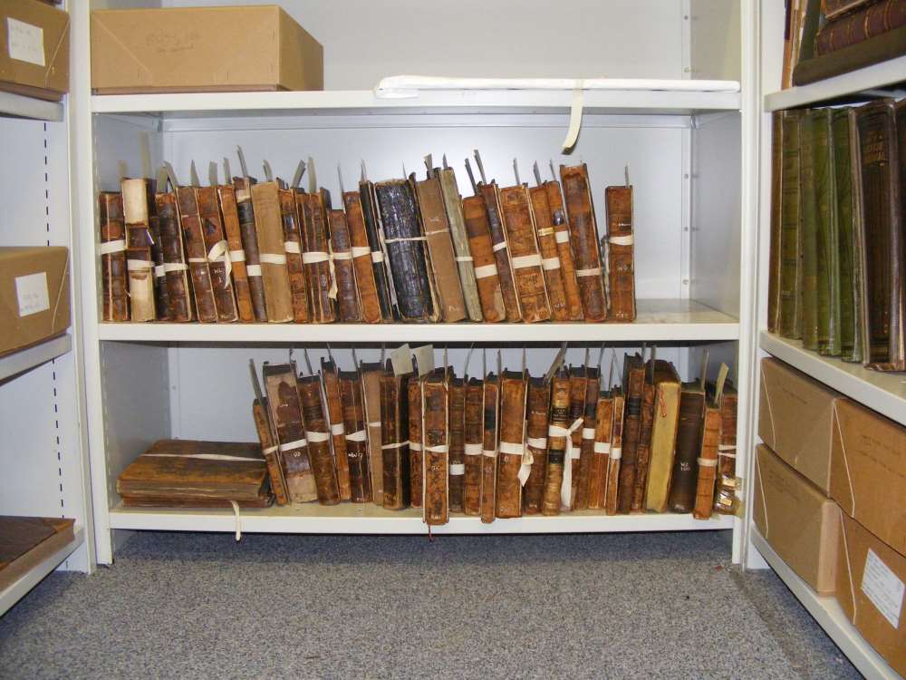 Books waiting to be adopted and conserved.