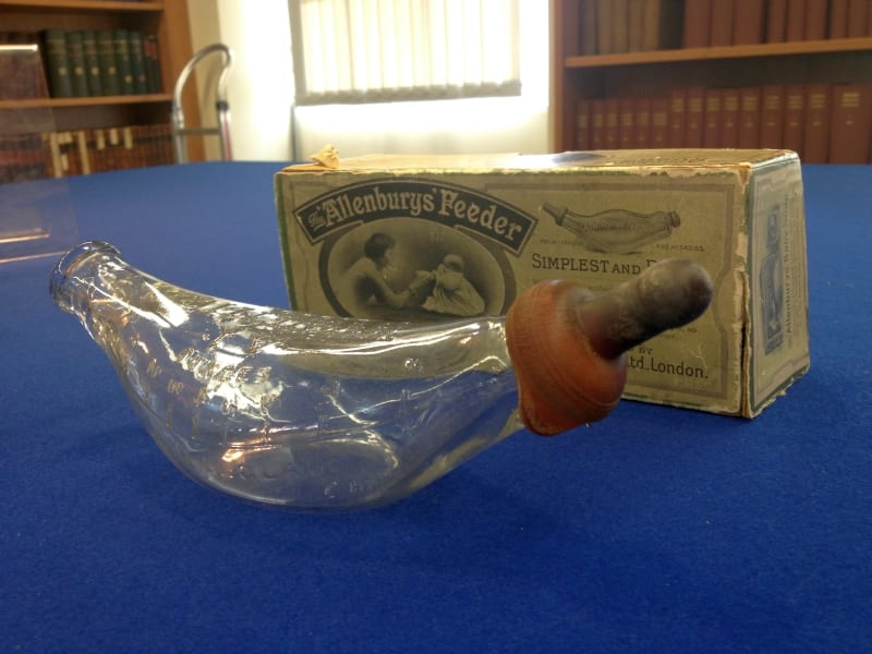 Allenburys' Feeder Bottle c.1910 On loan from NHS Greater Glasgow and Clyde Health Board Archives