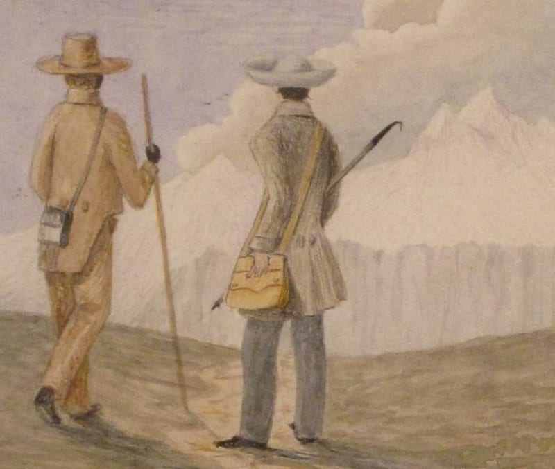 Buchanan and his mountain guide, Andregg.