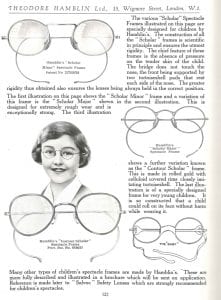 Spectacles in the catalogue of ophthalmic instruments and equipment, Hamblin's ophthalmological diary and year book, 1935.